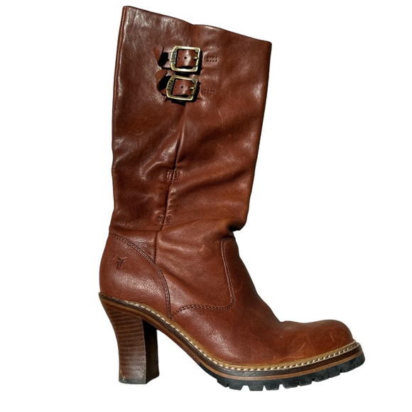 Frye Shoes - Frye Mildred Engineer Leather Boots Size 8